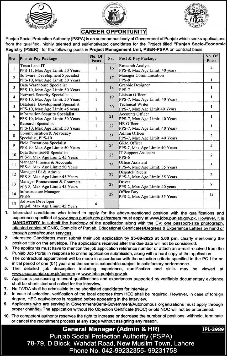 Jobs in Punjab 2025