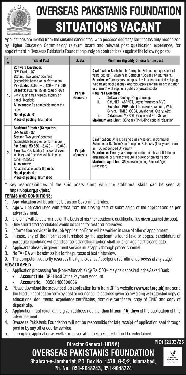 Jobs in Islamabad 2025